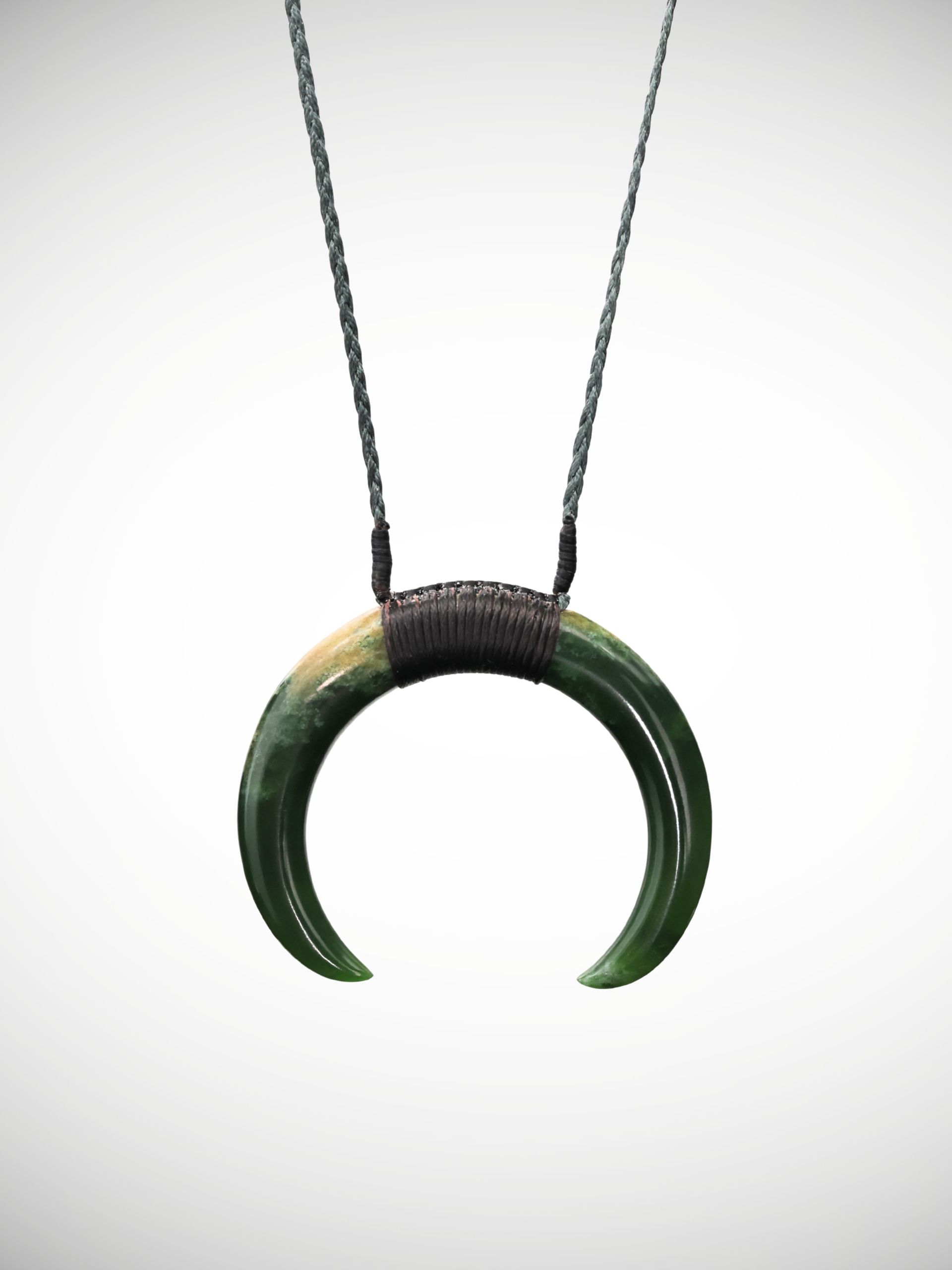 Moko Pounamu Marama Pendant Genuine NZ Kahurangi Flower Greenstone - Motupipi