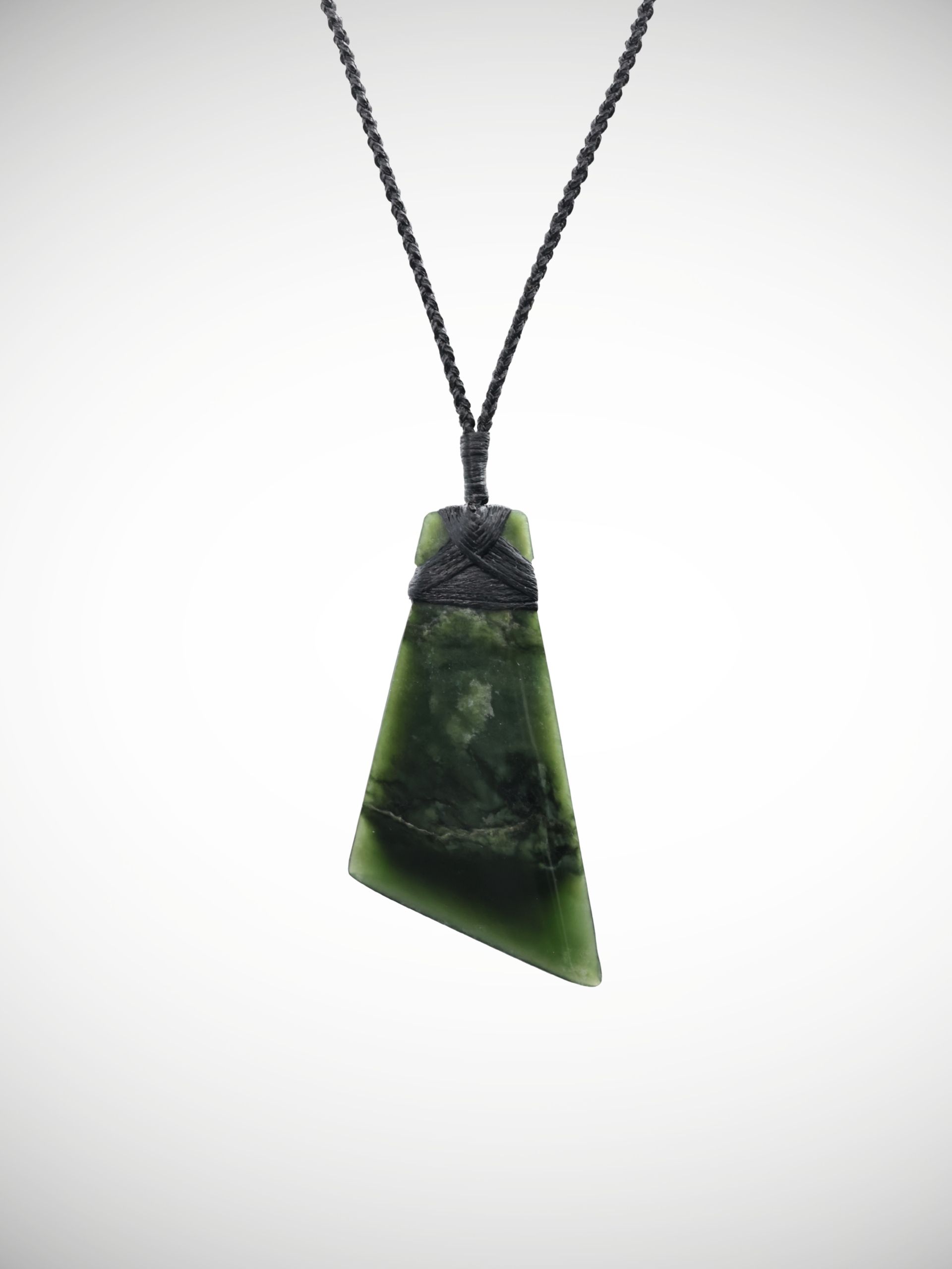 Moko Pounamu Toki Genuine NZ Kawakawa Flower Greenstone - Ohangai
