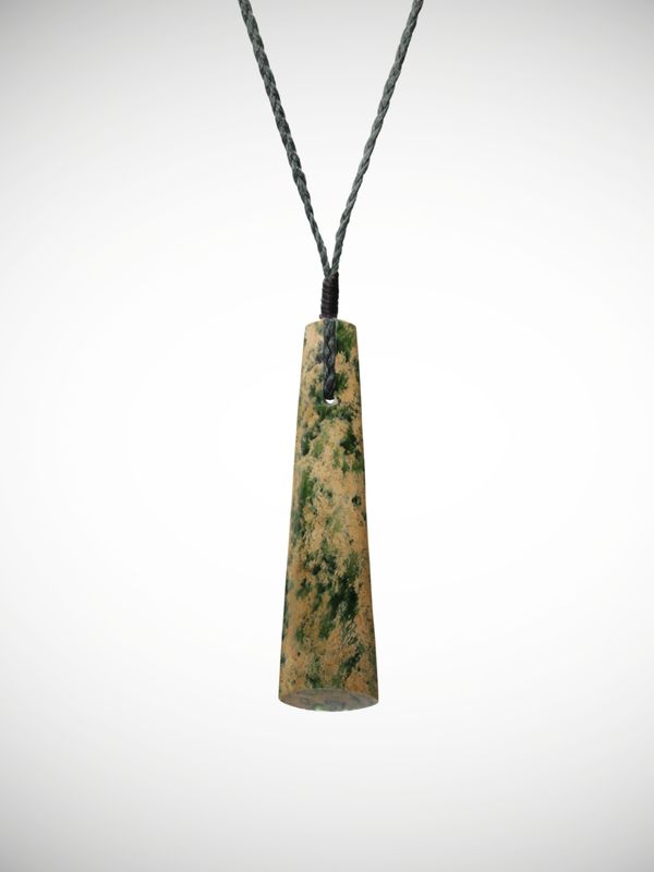 Moko Pounamu Toki Genuine NZ Marsden Flower Greenstone - Ohakune