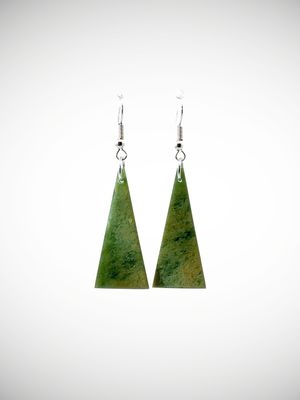 Moko Pounamu NZ Marsden Flower Pounamu Greenstone & Sterling Silver Earrings - Waikirikiri Moko Pounamu NZ Marsden Flower Pounamu Greenstone & Sterling Silver Earrings - Waikirikiri