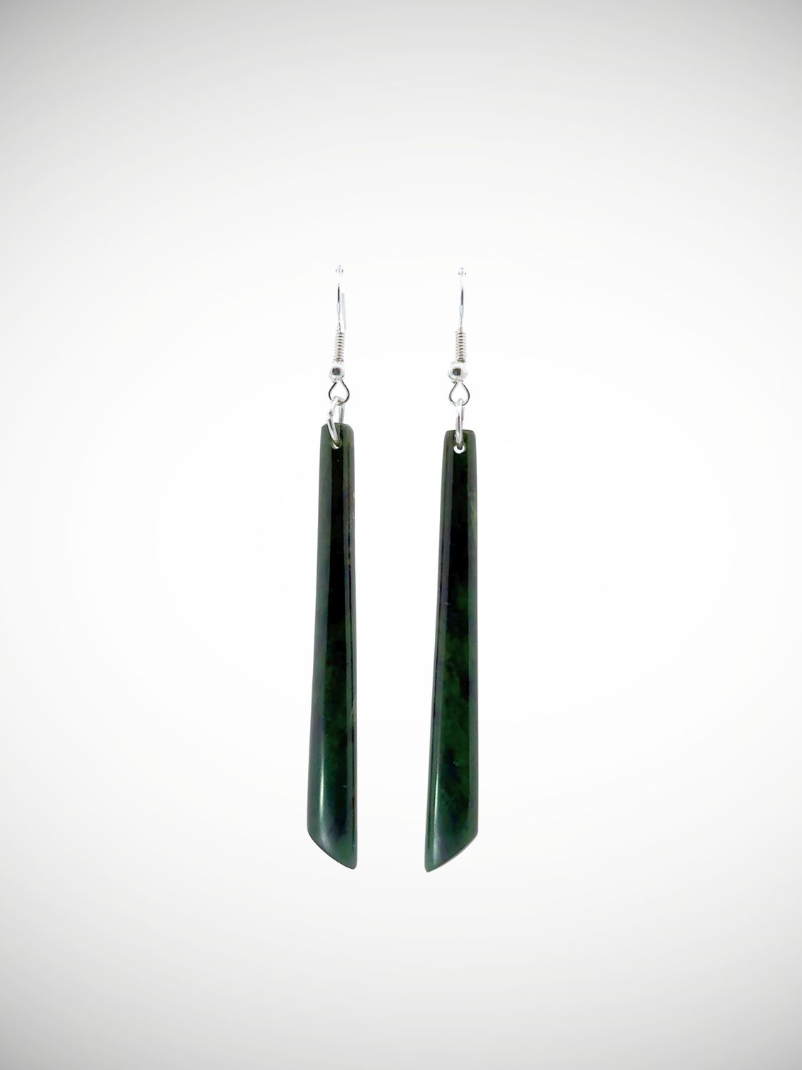 Moko Pounamu NZ Tangiwai Greenstone & Sterling Silver Earrings - Waikorea