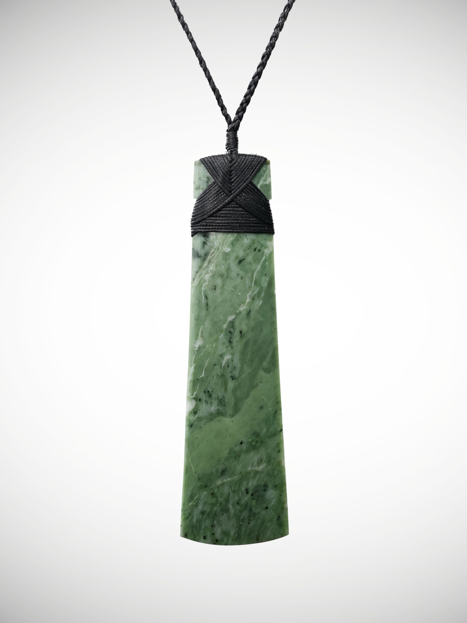 Moko Pounamu Toki Genuine NZ Kahotea Flower Greenstone - Motukina