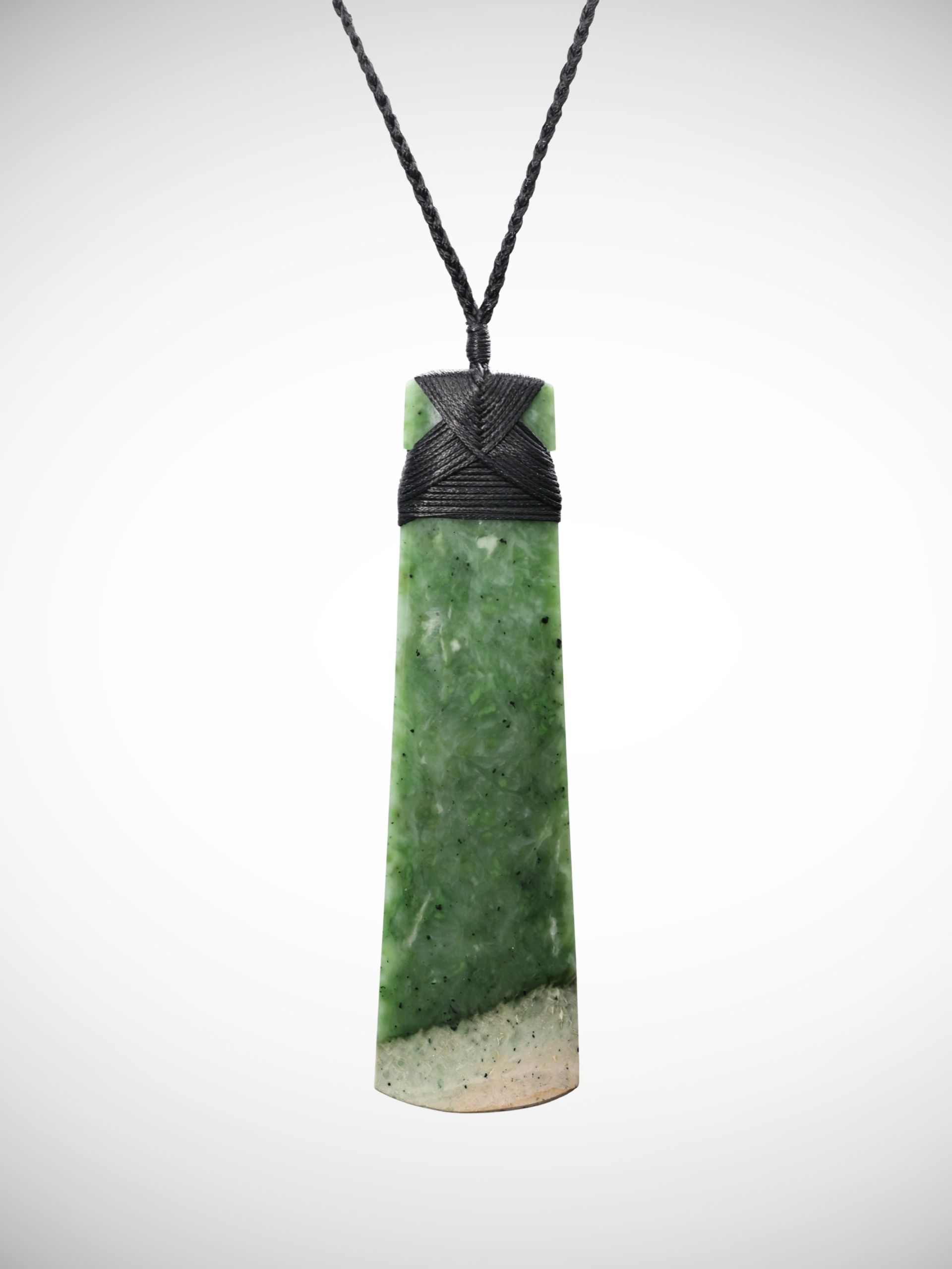 Moko Pounamu Toki Genuine NZ Kahotea Flower Greenstone - Okuri