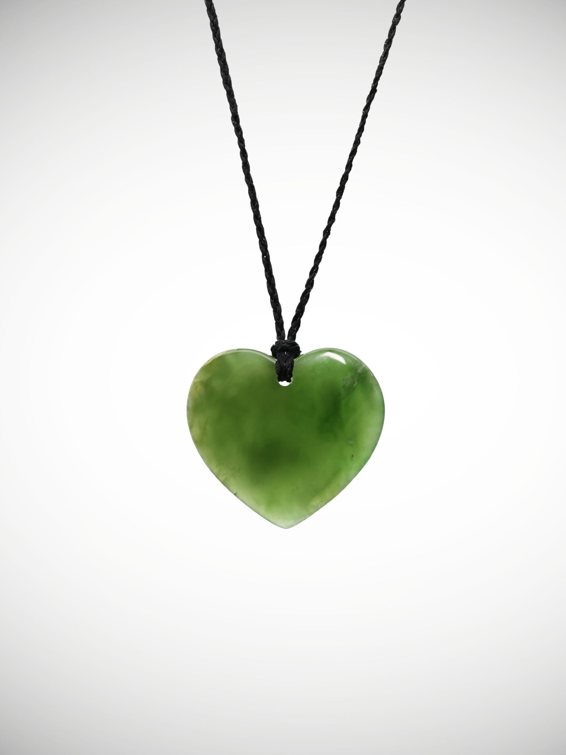 Moko Pounamu Heart Genuine NZ Kahurangi Greenstone - Awatoitoi