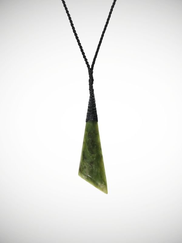 Moko Pounamu Toki Genuine NZ Kawakawa Greenstone - Omaha