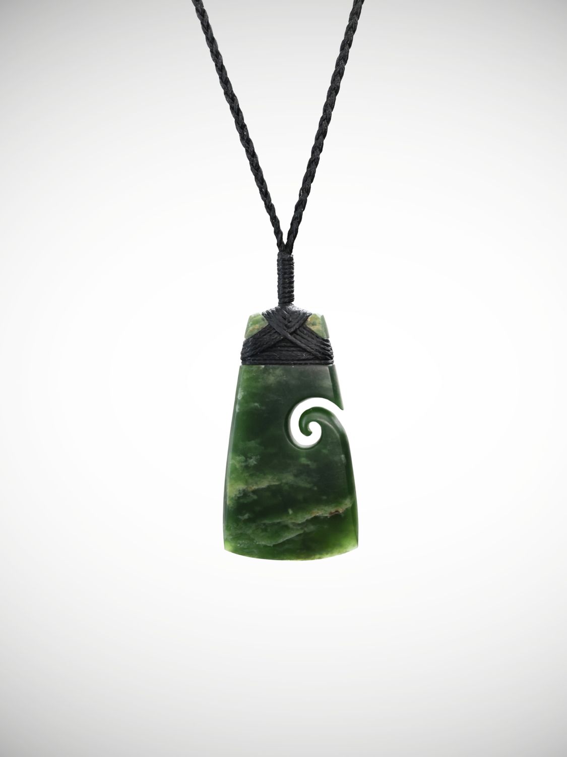 Moko Pounamu Toki with Koru Genuine NZ Kahotea Greenstone - Omahu