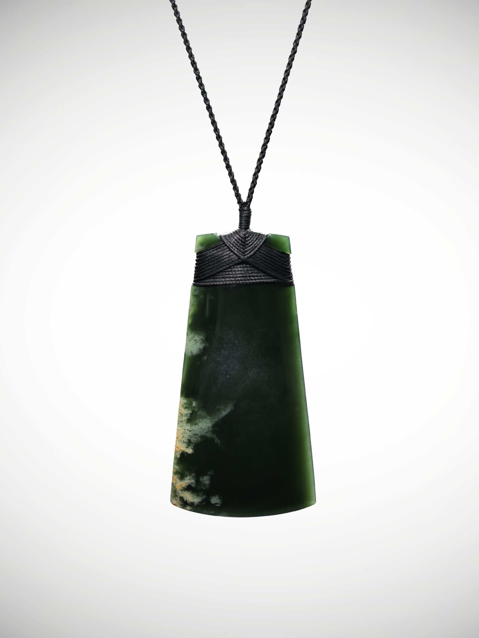 Moko Pounamu Toki Genuine NZ Kawakawa Flower Greenstone - Ohinerau