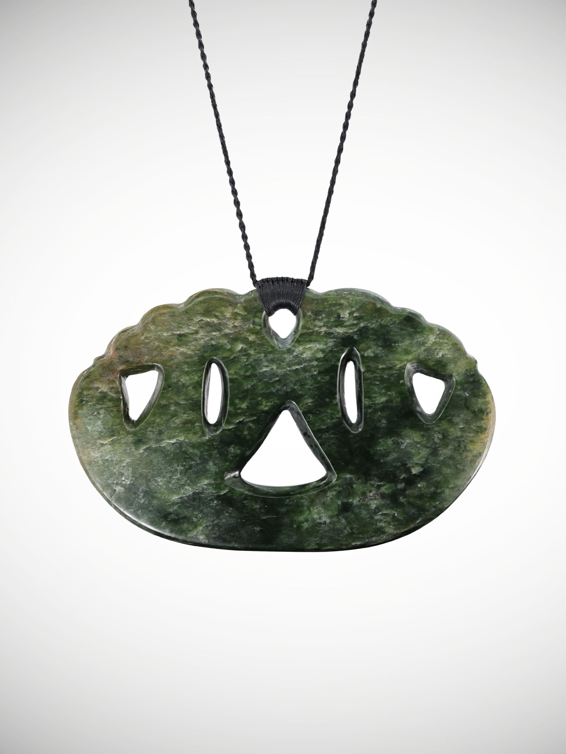 Moko Pounamu Pekapeka Genuine NZ Kawakawa Flower Greenstone - Mangatea