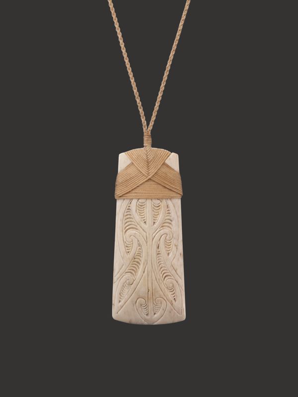 Moko Pounamu Toki Whale Bone Carving - Mangawhata