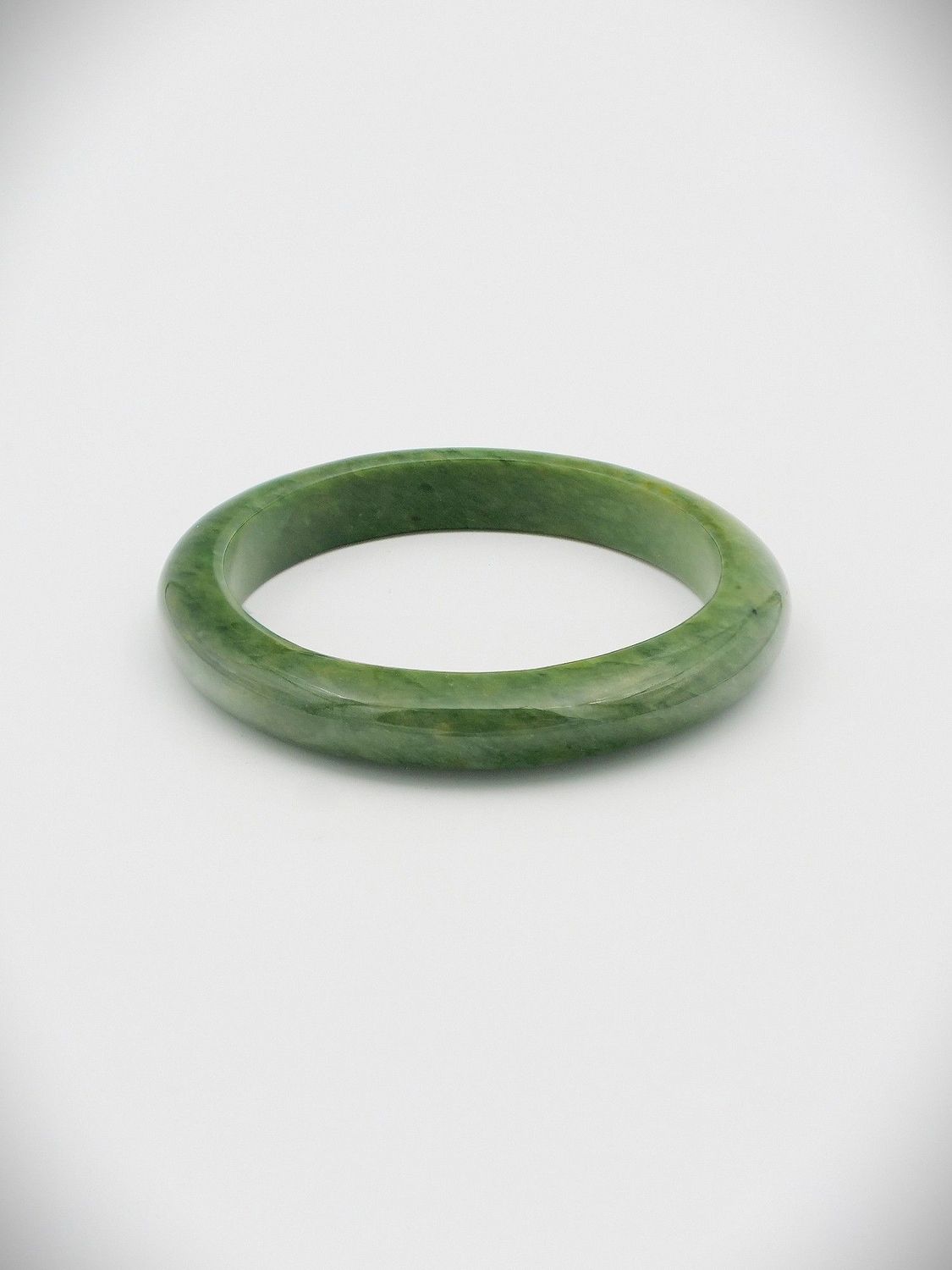 Moko Pounamu NZ Genuine  Marsden Flower Greenstone Solid Bangle - Pukawa