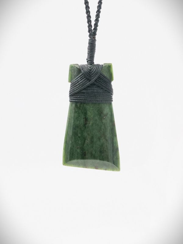Moko Pounamu Toki Genuine NZ Kawakawa Greenstone - Kaitakata