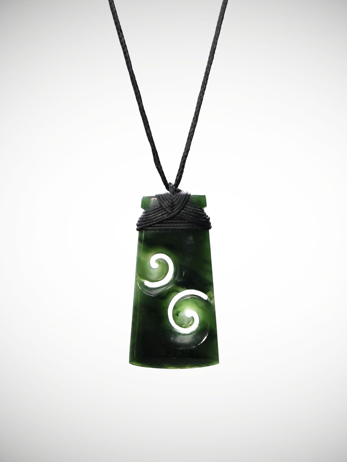 Moko Pounamu Toki Koru Genuine NZ Kawakawa Greenstone - Onetea