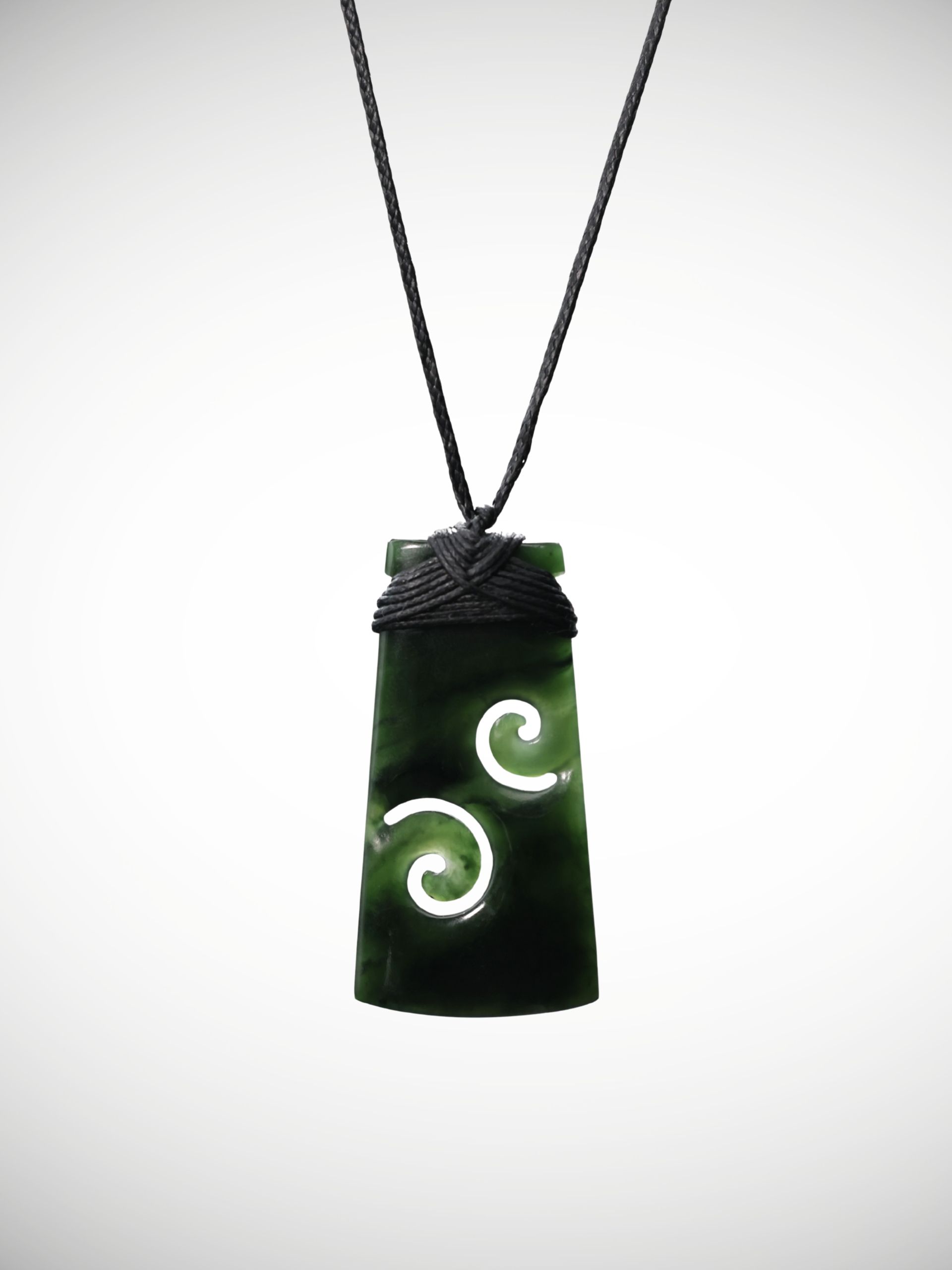 Moko Pounamu Toki Koru Genuine NZ Kawakawa Greenstone - Onetea