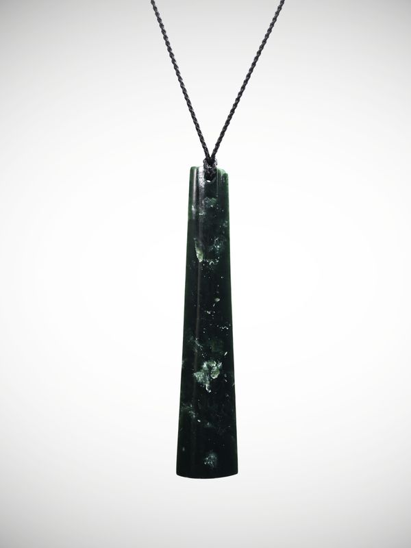 Moko Pounamu Kuru Genuine NZ Kawakawa Greenstone - Awanui