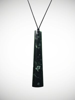 Moko Pounamu Kuru Genuine NZ Kawakawa Greenstone - Awanui