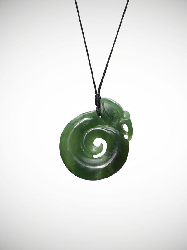 Moko Pounamu Manaia Genuine NZ Kawakawa Greenstone - Moana