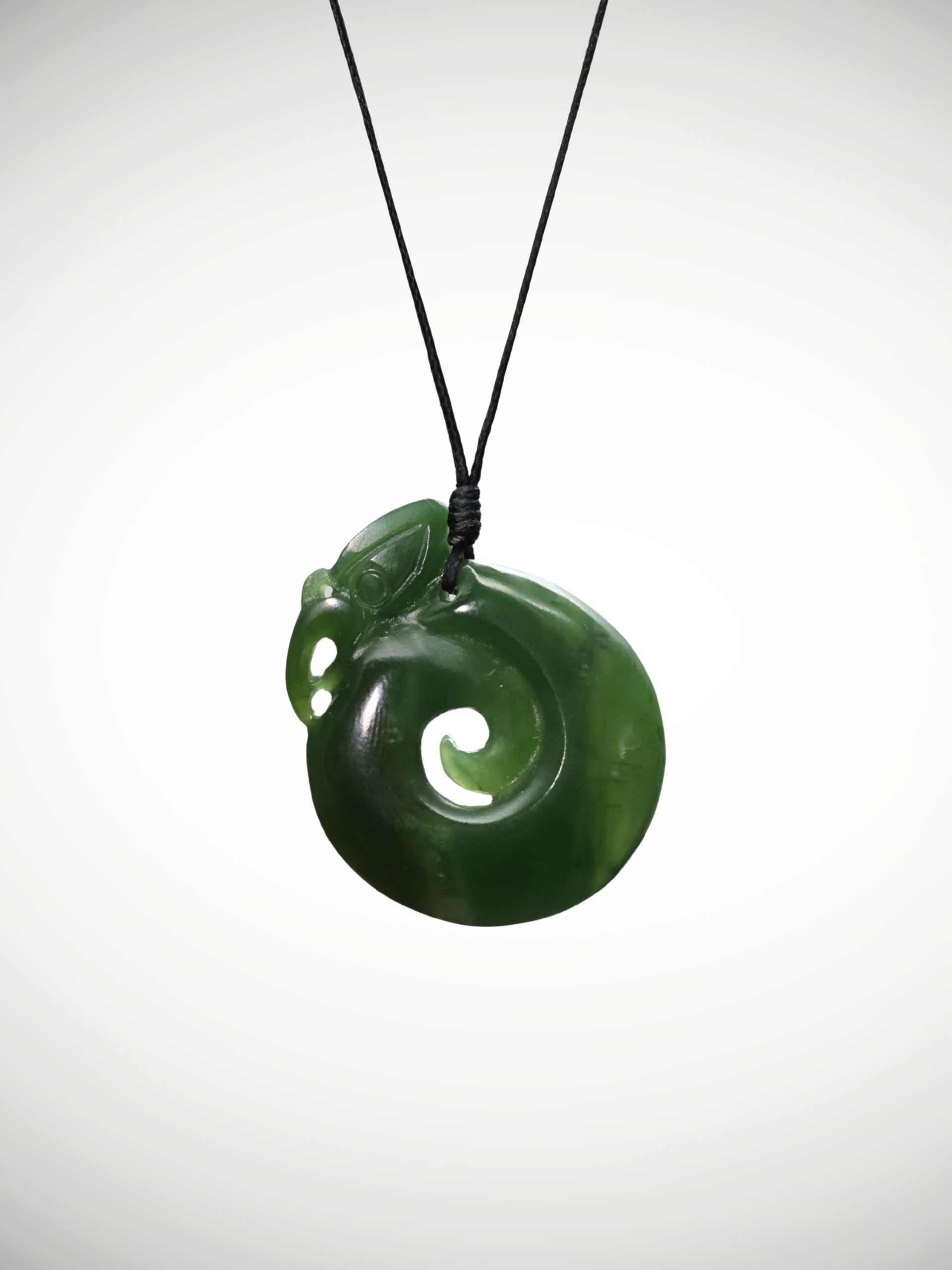 Moko Pounamu Manaia Genuine NZ Kawakawa Greenstone - Moana
