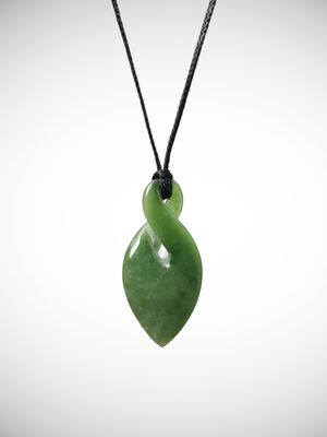 Moko Pounamu Single Pikorua (Twist) Genuine NZ Auhunga Greenstone - Mangati