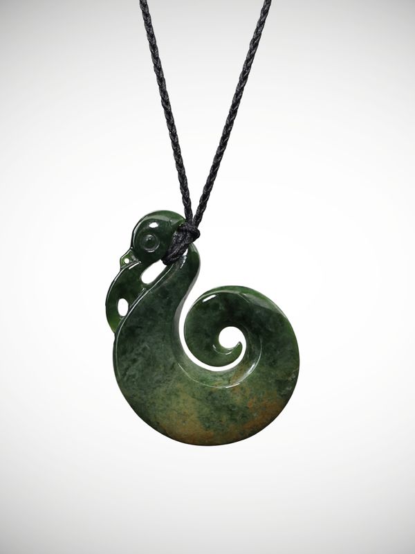 Moko Pounamu Manaia Genuine NZ Auhunga Greenstone - Opapa
