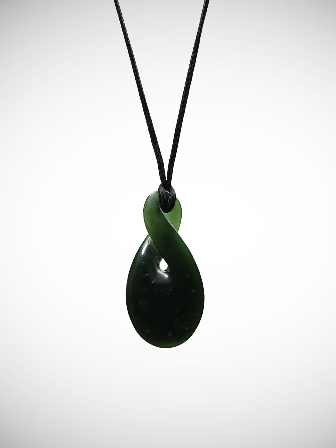 Moko Pounamu Single Pikorua (Twist) Genuine NZ Kawakawa Greenstone - Opononi Moko Pounamu Single Pikorua (Twist) Genuine NZ Kawakawa Greenstone - Opononi