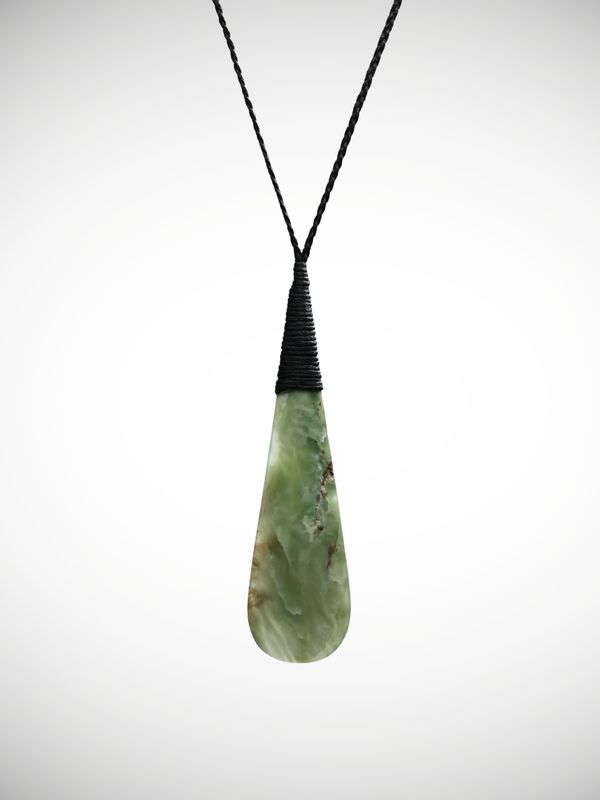 Moko Pounamu Roimata (Teardrop) Genuine NZ Kahotea Flower Greenstone -  Opapa