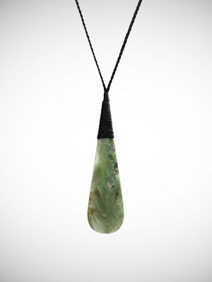Moko Pounamu Roimata (Teardrop) Genuine NZ Kahotea Flower Greenstone - Opapa Moko Pounamu Roimata (Teardrop) Genuine NZ Kahotea Flower Greenstone - Opapa