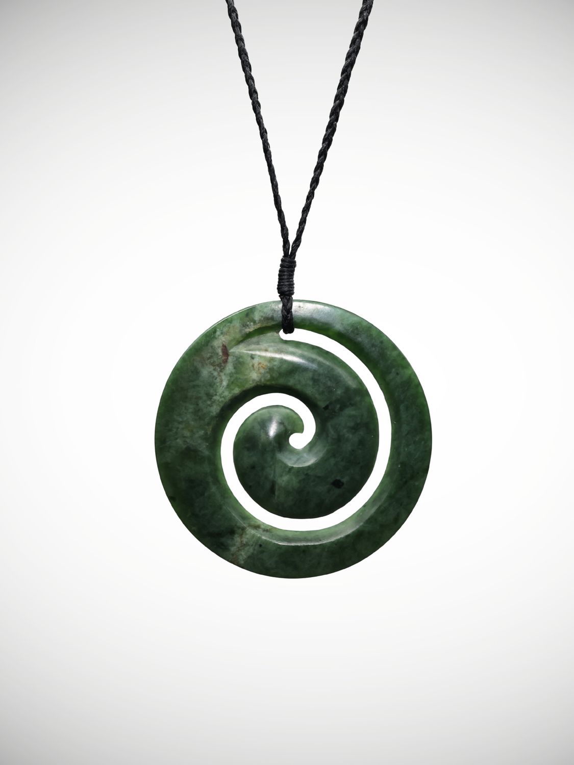 Moko Pounamu Koru Genuine NZ Kawakawa Greenstone - Mangarata Moko Pounamu Koru Genuine NZ Kawakawa Greenstone - Mangarata