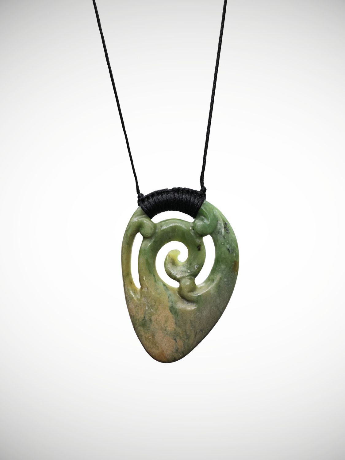Moko Pounamu Koru Genuine NZ Marsden Flower Greenstone - Aratoro Moko Pounamu Koru Genuine NZ Marsden Flower Greenstone - Aratoro