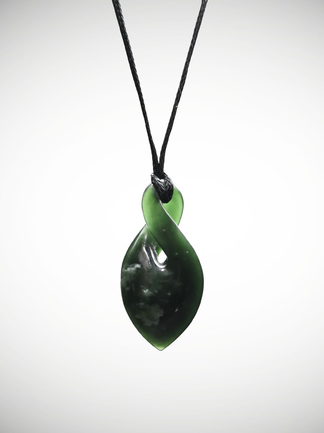 Moko Pounamu Single Pikorua (Twist) Genuine NZ Kawakawa Greenstone - Onoke Moko Pounamu Single Pikorua (Twist) Genuine NZ Kawakawa Greenstone - Onoke