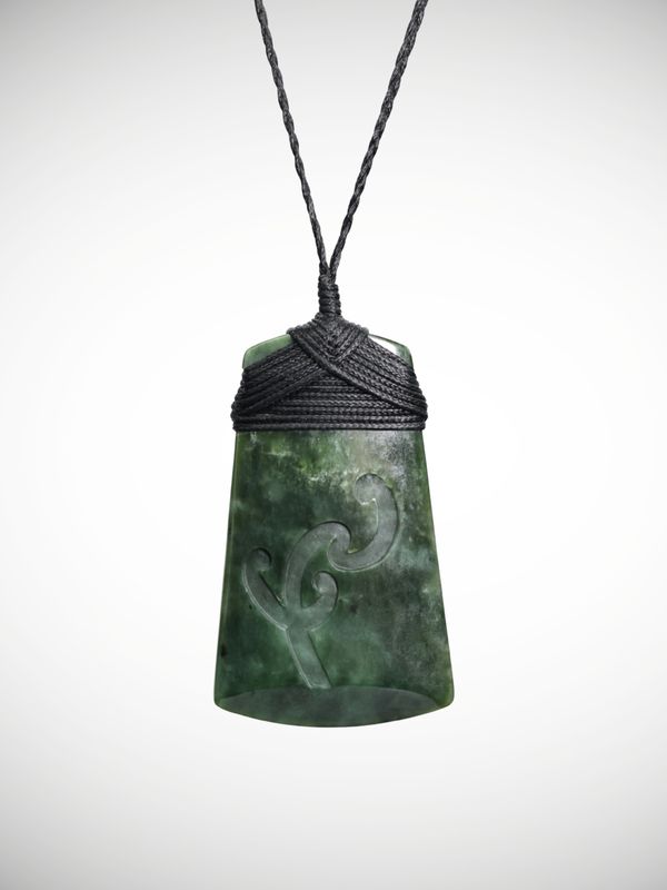 Moko Pounamu Toki Genuine NZ Kawakawa Greenstone - Kaitapeha