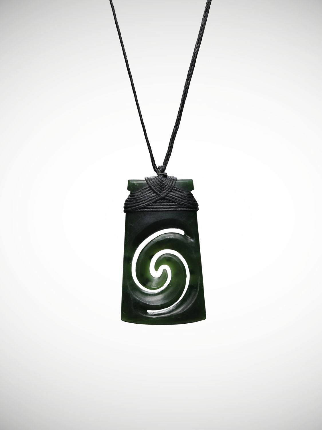 Moko Pounamu Toki Double Koru Genuine NZ Kawakawa Greenstone - Kotuku Moko Pounamu Toki Double Koru Genuine NZ Kawakawa Greenstone - Kotuku