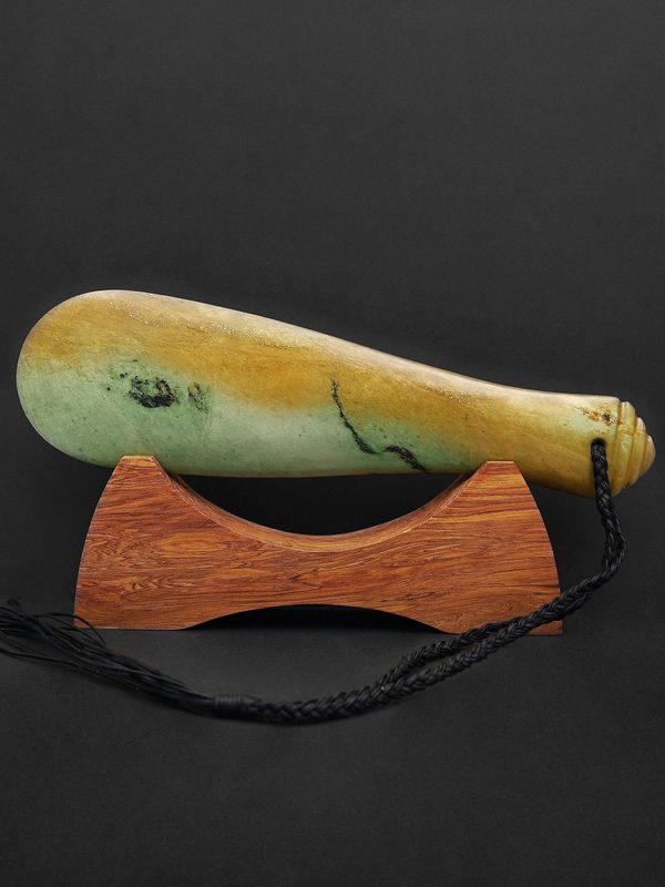 Moko Pounamu Mere NZ Genuine Auhunga Flower Pounamu - Awakaponga Moko Pounamu Mere NZ Genuine Auhunga Flower Pounamu - Awakaponga