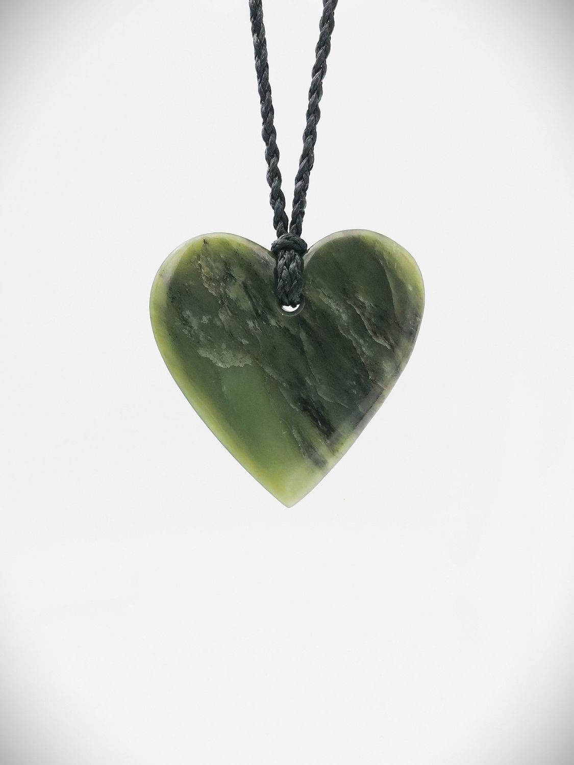 Moko Pounamu Heart NZ Genuine Hapopo Greenstone - Matata