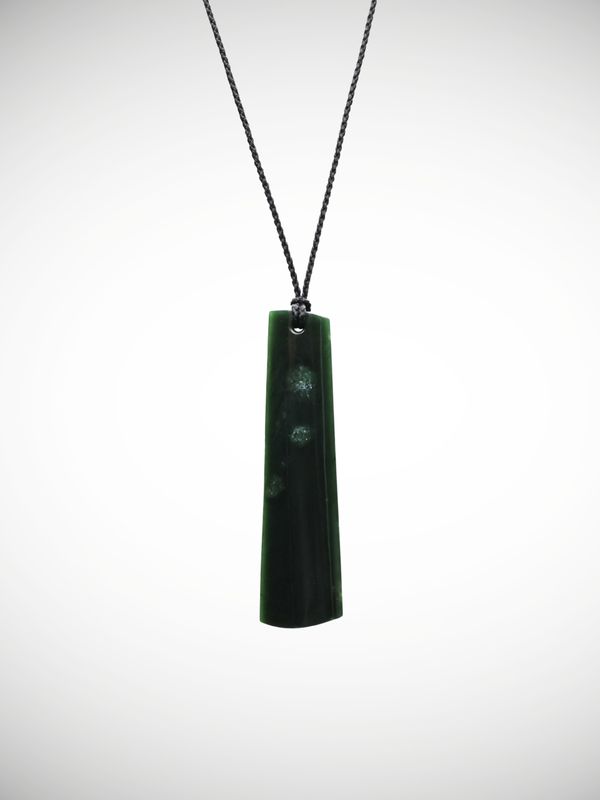 Moko Pounamu Kuru (Drop) Genuine NZ Kawakawa Greenstone - Kaitieke