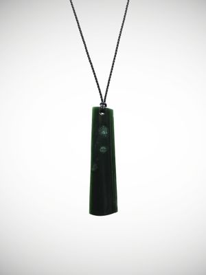Moko Pounamu Kuru (Drop) Genuine NZ Kawakawa Greenstone - Kaitieke