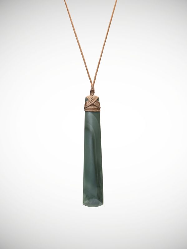 Moko Pounamu Toki Genuine NZ Inanga Greenstone - Kakiroa