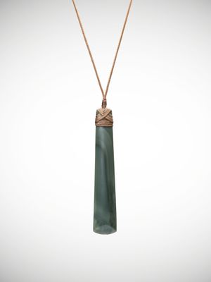 Moko Pounamu Toki Genuine NZ Inanga Greenstone - Kakiroa