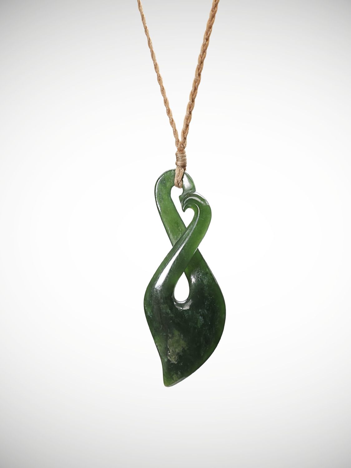 Moko Pounamu Single Pikorua (Twist) Genuine NZ Kawakawa Greenstone - Motumaoho Moko Pounamu Single Pikorua (Twist) Genuine NZ Kawakawa Greenstone - Motumaoho