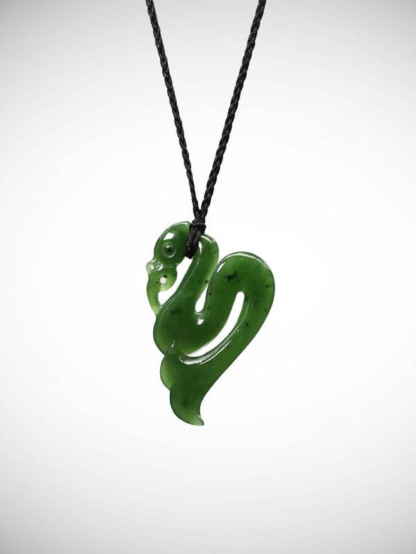Moko Pounamu Manaia Genuine NZ Kawakawa Greenstone - Motupipi