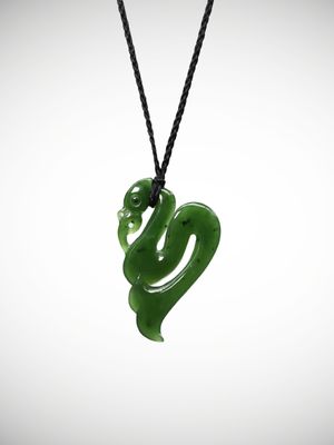 Moko Pounamu Manaia Genuine NZ Kawakawa Greenstone - Motupipi