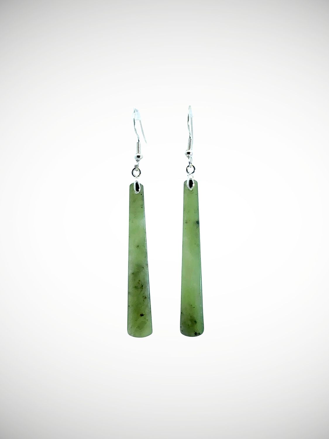 Moko Pounamu NZ Kahurangi Greenstone & Sterling Silver Earrings - Ngatuku Moko Pounamu NZ Kahurangi Greenstone & Sterling Silver Earrings - Ngatuku