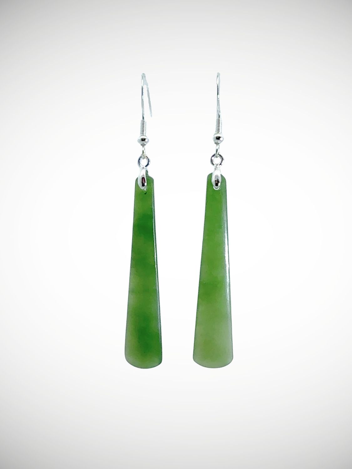 Moko Pounamu NZ Kawakawa Greenstone & Sterling Silver Earrings - Ngawaro Moko Pounamu NZ Kawakawa Greenstone & Sterling Silver Earrings - Ngawaro