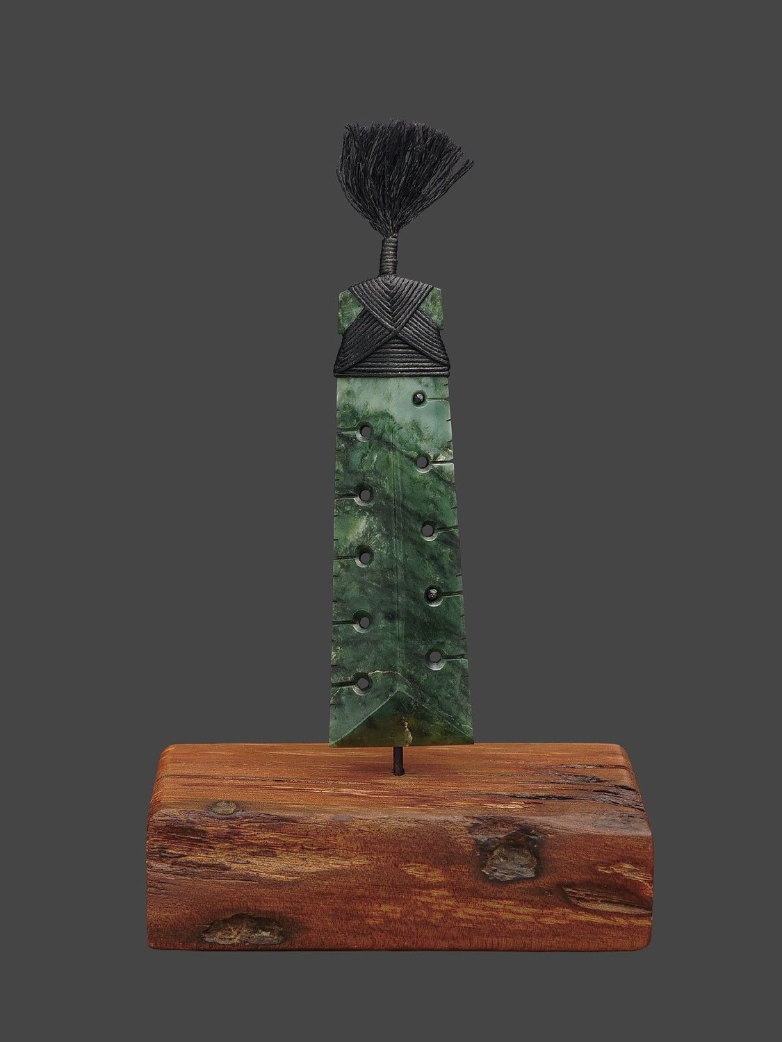 Moko Pounamu Notched Toki NZ Genuine Kawakawa Greenstone - Mangakakahi Moko Pounamu Notched Toki NZ Genuine Kawakawa Greenstone - Mangakakahi