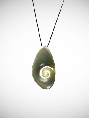 Moko Pounamu Koru Genuine NZ Inanga Greenstone - Papatoetoe Moko Pounamu Koru Genuine NZ Inanga Greenstone - Papatoetoe