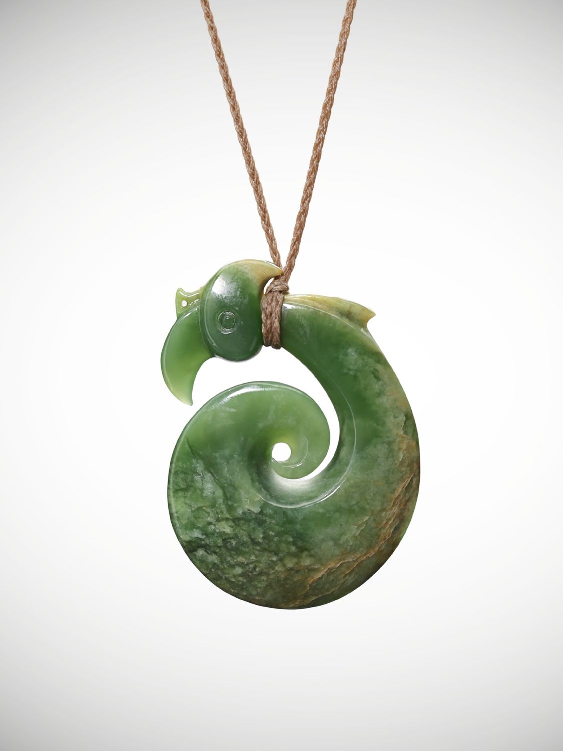 Moko Pounamu Manaia NZ Genuine Kahotea Flower Greenstone - Pareranui Moko Pounamu Manaia NZ Genuine Kahotea Flower Greenstone - Pareranui