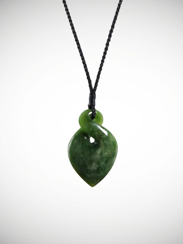 Moko Pounamu Single Pikorua NZ Genuine Kahotea Greenstone - Oweka