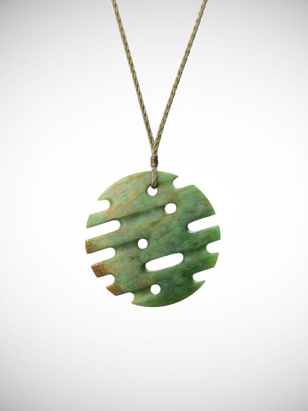 Moko Pounamu Contemporary Design NZ Genuine Kahotea Greenstone - Otehei