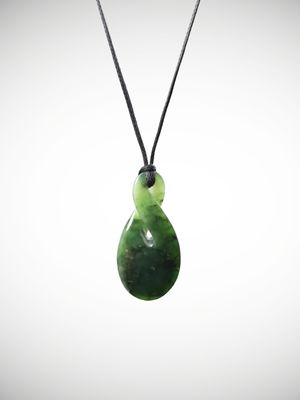 Moko Pounamu Pikorua Genuine NZ Kawakawa Greenstone - Rotoehu Moko Pounamu Pikorua Genuine NZ Kawakawa Greenstone - Rotoehu