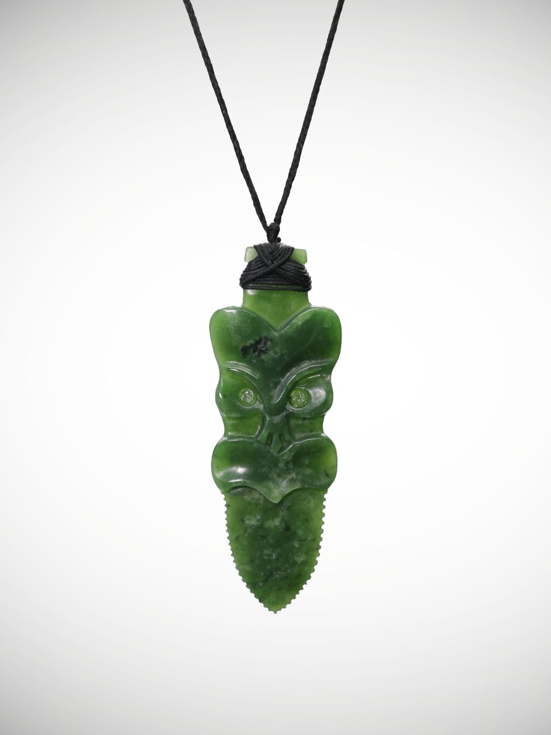Moko Pounamu Koruru NZ Genuine Kawakawa Greenstone - Pukerau Moko Pounamu Koruru NZ Genuine Kawakawa Greenstone - Pukerau