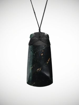 Moko Pounamu Toki Genuine NZ Tangiwai Greenstone - Omamari